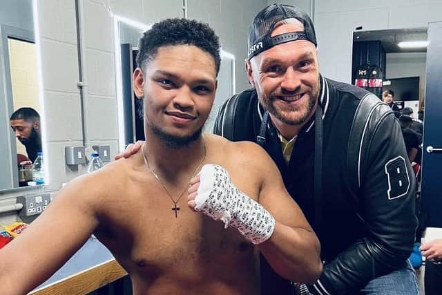 'Magic' Matty Harris with World Heavyweight Champion Tyson Fury. Photo courtesy of Reece Singh PR.