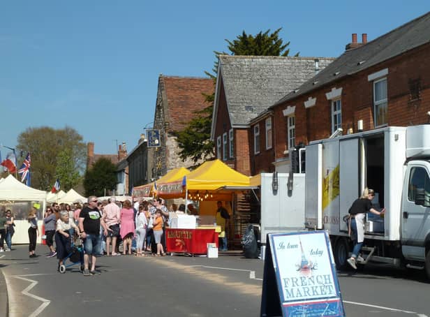 The French street market in Southam.