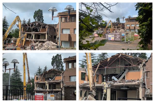Photos of Riverside House being demolished. Credit: Philip Hibble/Warwickshire World
