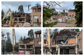 Photos of Riverside House being demolished. Credit: Philip Hibble/Warwickshire World
