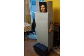 Stephanie will be running the London Marathon dressed as an inhaler. Photo supplied