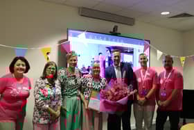 The Trust paid a personal thank you to inspirational fundraiser Tracie Townsend-Mills for the amazing work she has done to support cancer patients – raising more than £220,000. (Photo: University Hospitals Coventry and Warwickshire (UHCW) NHS Trust).