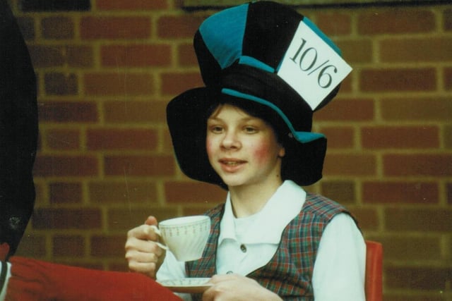 An image from Spa Theatre Company Juniors' production of Alice the Musical! in 2000.