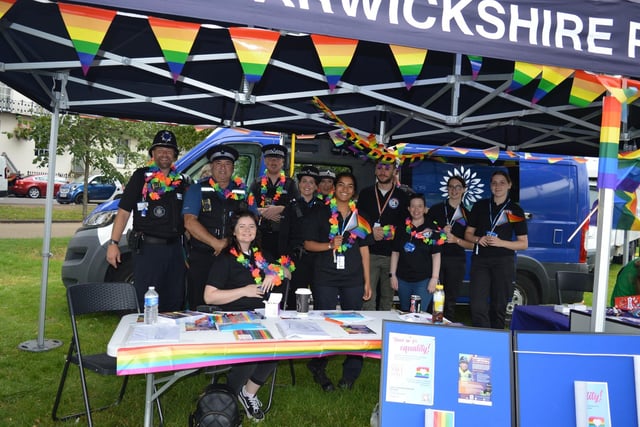 The Warwickshire Police stand at Warwickshire Pride. Photo by Leanne Taylor