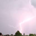 The lightning above Warwick on June 11. Photo by Geoff Ousbey