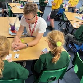 Angus Baskerville has been holding magic workshops at Cubbington C of E Primary School. Photo supplied