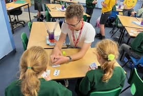 Angus Baskerville has been holding magic workshops at Cubbington C of E Primary School. Photo supplied
