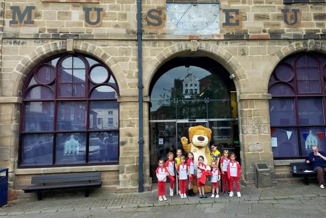 Members and leaders of the 10th  Leamington St Marks Rainbows camped out in Warwick’s Market Hall Museum in aid of Molly Ollys. Photo supplied