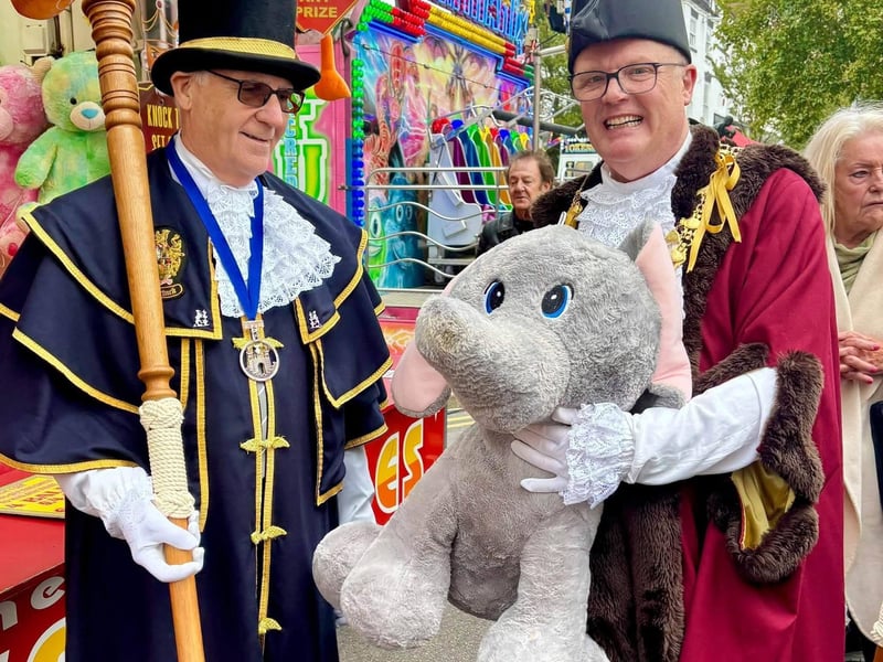The Mayor of Warwick, Cllr Simon Pargeter, at the Mop fair.