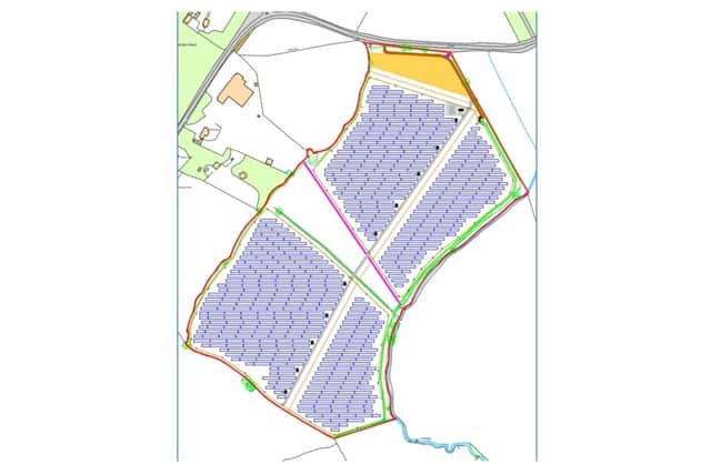 The Princethorpe Solar Farm Layout.