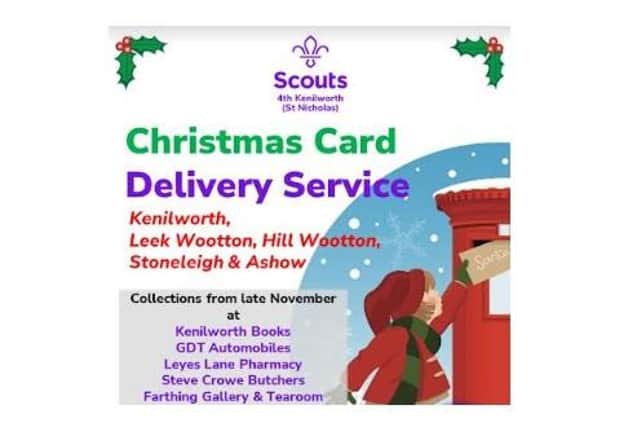The 4th Kenilworth (St Nicholas) Scout Group is once again running its Christmas card delivery service.