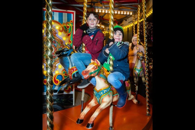 The annual Warwick Victorian Evening and Christmas Light Switch On took place recently, with numerous stalls and attractions for visitors to the town centre celebrations.
Pictured: Henry & Jonathan
Photo by Mike Baker