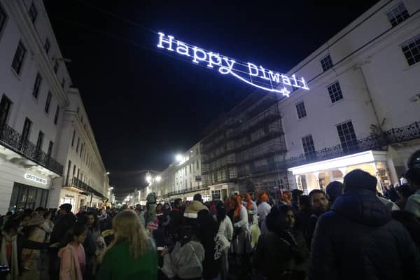 Warwick district communities recently joined together for the Diwali light switch-on event in Leamington. Last weekend’s start of Diwali, the Festival of Lights, was marked by the event in the town, which was attended by hundreds of residents. Photo supplied