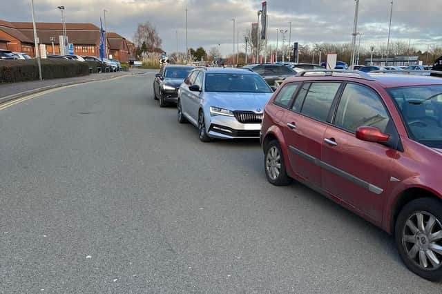 The occupants of this Renault Megane Estate were suspected for stealing a woman's handbag while she was shopping in Sainsbury's in Kenilworth.