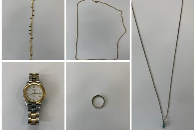 Some of the items. Photo by Warwickshire Police