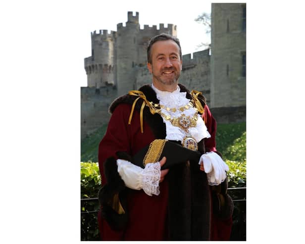 Councillor Oliver Jacques Mayor of Warwick 2023-2024. Photo by Warwick Town Council