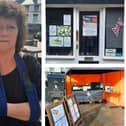 Nina Kelly has been left overwhelmed by the many donations she has received. Left shows Nina in her sling, top right shows Nina's current prep kitchen in Warwick, which she hopes to turn into another venue for her potato business and bottom left shows her stall in Market Place. Photos supplied