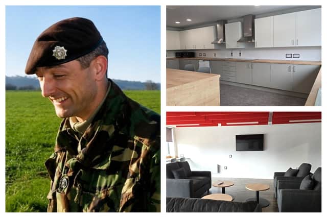 Ssgt Chris Muir and the kitchen and lounge in the new SLA Block at DM Kineton. Pictures supplied.
