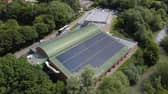 New solar panels have been fitted on the roof of Newbold Comyn Leisure Centre in Leamington. Picture supplied.