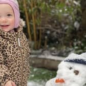 Warwickshire resident Laura Reed sent in this happy snow picture last year.