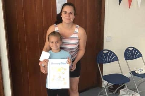 Park Hill Junior School pupil Summer Oury with her mum. Photo supplied
