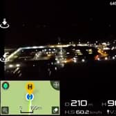 Footage from one smuggling operation shows a drone hovering over a prison at night while lowering mobile phones on a fishing line.