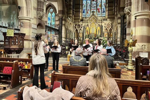 Attending a service of Remembrance and Hope for Ukraine at St Andrew’s Church, Rugby.