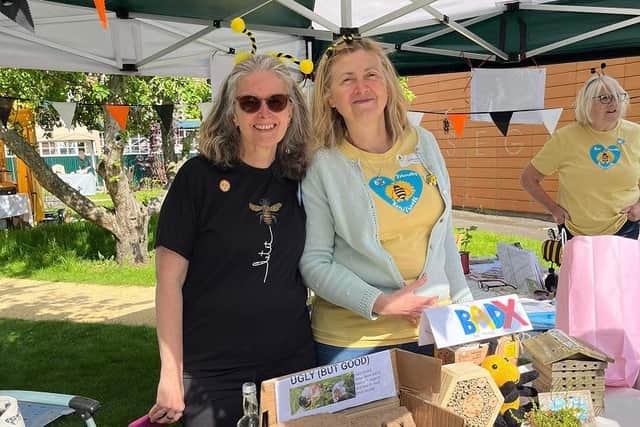 Photo show: Sara Lever from Bee Friendly Warwick and Fern Arnold from Bee Friendly Kenilworth. Photo supplied