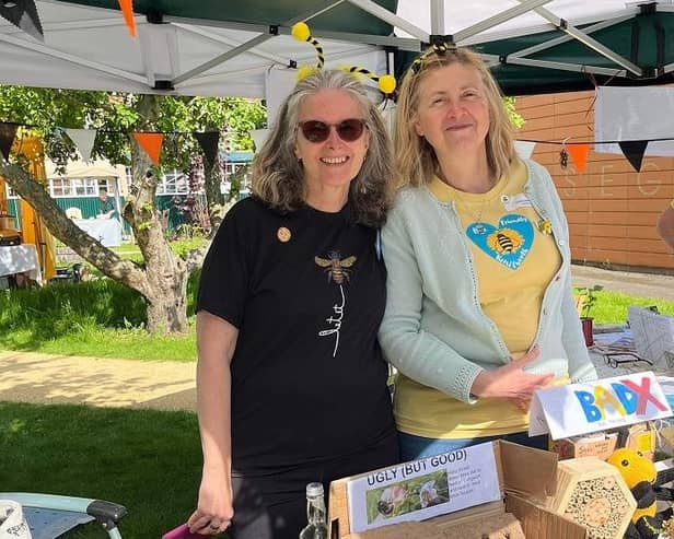 Photo show: Sara Lever from Bee Friendly Warwick and Fern Arnold from Bee Friendly Kenilworth. Photo supplied