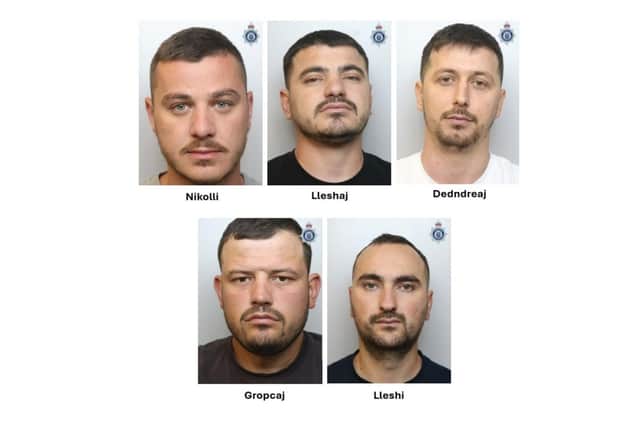 The Albanian crime gang members who now face jail.