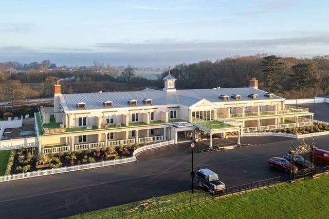 An exterior view of the property.