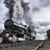 Full steam ahead ... Clun Castle is on the right track for Stratford. Picture: VINTAGE TRAINS