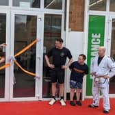 The Mayor of Kenilworth, Cllr Samantha Louden-Cooke, cutting the ribbon alongside Jack Hill head CrossFit Coach, Coach Tom and head martials arts coach Steve. Photo supplied
