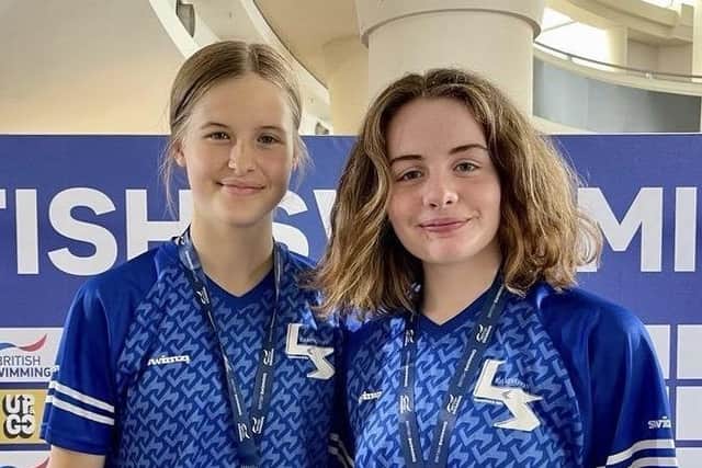 Below Leamington British Swimming Championship’s qualifiers: Teia Hendley (left) and Annabel Crees (right) (photo: LSASC)