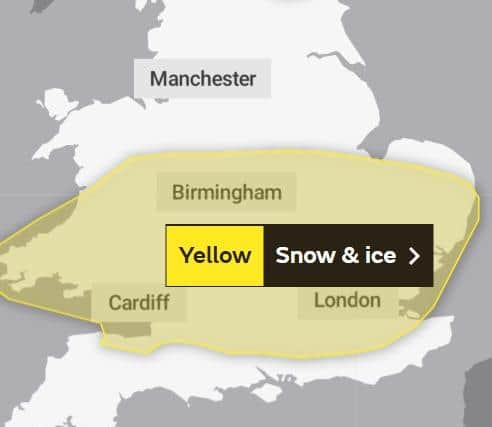 Ice and snow are a possibility over the coming days - a weather warning has been issued