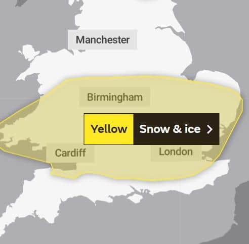 Ice and snow are a possibility over the coming days - a weather warning has been issued