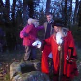 Rugby Mayor Carolyn Watson-Merret takes part in the ceremony.