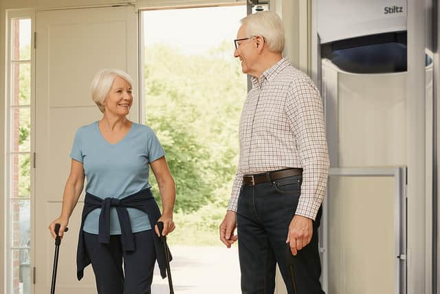Couple ready to walk