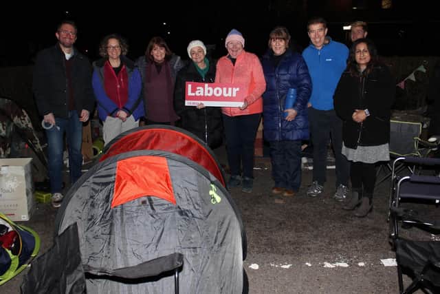 Members of Rugby Labour Women's Group were joined by a number of Labour borough councillors for the sleepout and their team effort raised almost £2,500.