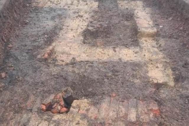Trenches dug in Abbey Street car park in advance of work on the Transforming Nuneaton project have revealed some glimpses of the past