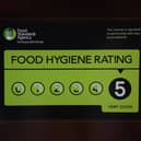 A Food Standards Agency rating sticker