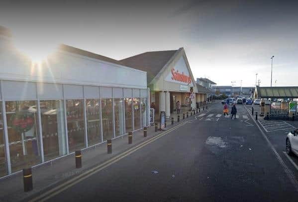 The incident happened in the car park of Sainsbury's at Leamington Shopping Park.