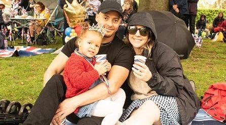 'Princess' Holly with mum and dad.