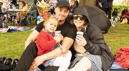 'Princess' Holly with mum and dad.