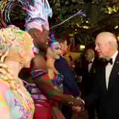 King Charles meets performers after the Royal Variety Performance at the Royal Albert Hall, London
