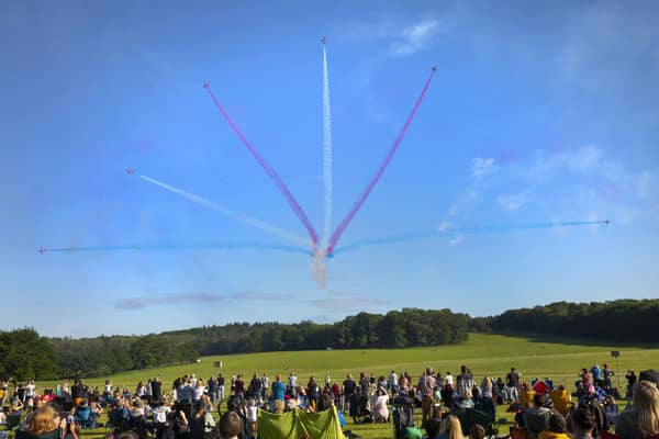 The Red Arrows at the Midlands Air Festival. Photo by PaulBoxPlease credit paulbox©
