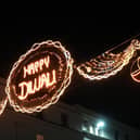 The Happy Diwali Light in Leamington. Credit: Warwick District Council.