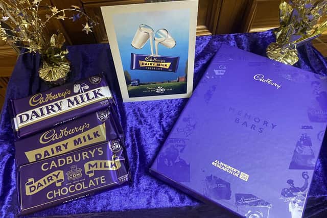 Memory boxes supplied by Cadbury's Chocolate