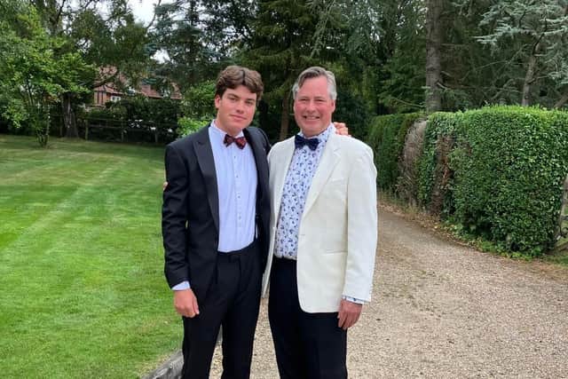 Harry Bromwich with his father Edward Bromwich, Photo supplied
