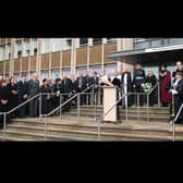 The Proclamation being read out in front of Shire Hall. Photo by Gill Fletcher